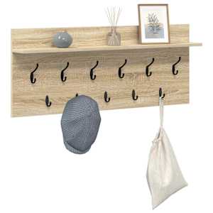 Nástěnný věšák na kabáty s policí Sonoma dub 100 x 40 x 12 cm - obrázek 3