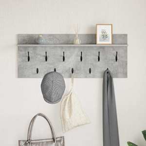 Nástěnný věšák na kabáty Betonově šedá 100 x 40 x 12 cm - obrázek 4
