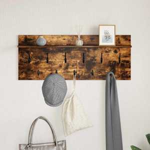 Nástěnný věšák na kabáty s policí Kouřový dub 100 x 40 x 12 cm - obrázek 4