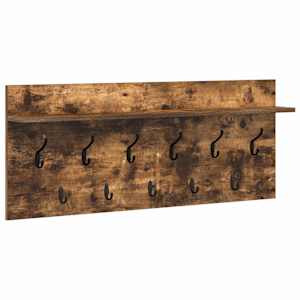 Nástěnný věšák na kabáty s policí Kouřový dub 100 x 40 x 12 cm - obrázek 2