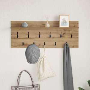 Nástěnný věšák na kabáty Artisanový dub 100 x 40 x 12 cm - obrázek 4