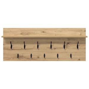 Nástěnný věšák na kabáty Artisanový dub 100 x 40 x 12 cm - obrázek 5