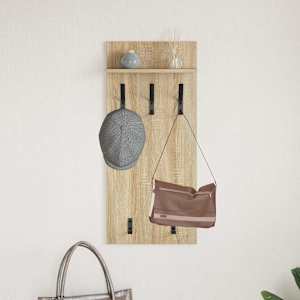 Nástěnný věšák na kabáty s policí Sonoma dub 40 x 10 x 90 cm - obrázek 4