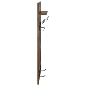 Nástěnný věšák na kabáty s policí Kouřový dub 40 x 10 x 90 cm - obrázek 6
