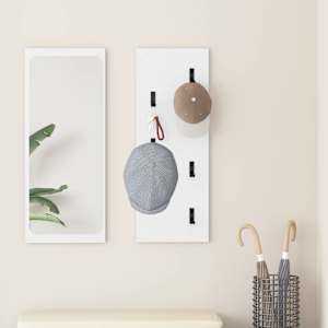 Nástěnný věšák na kabáty Bílá 30 x 1,5 x 80 cm Kompozitní dřevo