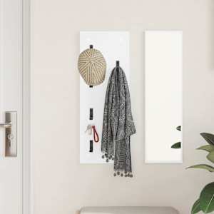 Nástěnný věšák na kabáty Bílá 30 x 1,5 x 80 cm Kompozitní dřevo - obrázek 4
