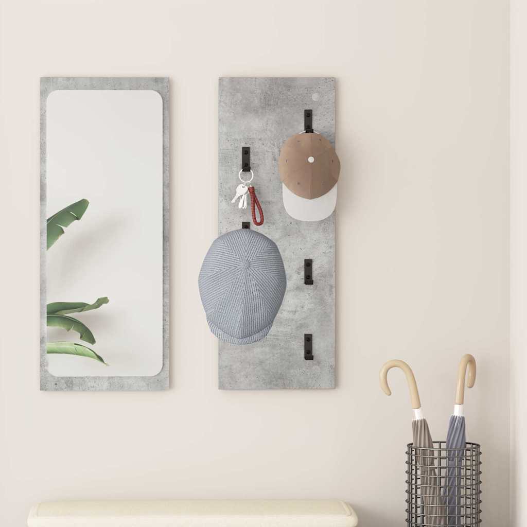 Seinälle asennettava takkihylly Betoninharmaa 30 x 1.5 x 80 cm