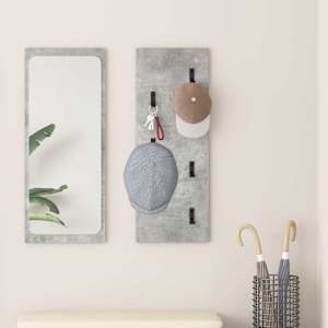 Nástěnný věšák na kabáty Betonově šedá 30 x 1,5 x 80 cm - obrázek 1