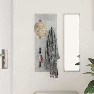 Nástěnný věšák na kabáty Betonově šedá 30 x 1,5 x 80 cm - obrázek 4