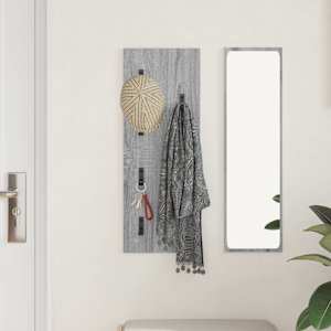 Nástěnný věšák na kabáty Nástěnný Šedá Sonoma 30 x 1,5 x 80 cm - obrázek 4