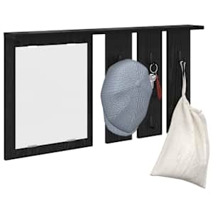 Nástěnný věšák na kabáty s policí Černý dub 85 x 10 x 45 cm - obrázek 3