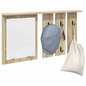 Nástěnný věšák na kabáty s policí dub sonoma 85 x 10 x 45 cm - obrázek 3
