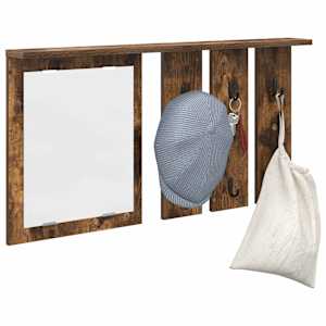 Nástěnný věšák na kabáty s policí Kouřový dub 85 x 10 x 45 cm - obrázek 3