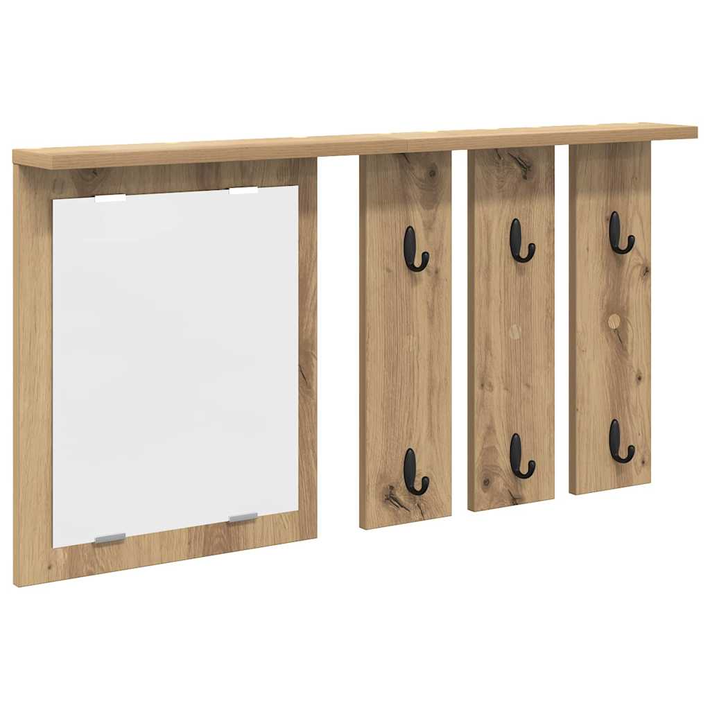 Seinälle asennettava takkihylly artesaani tammi 85 x 10 x 45 cm
