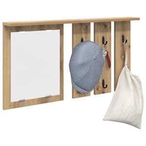 Nástěnný věšák na kabáty s policí dub artisan 85 x 10 x 45 cm - obrázek 3