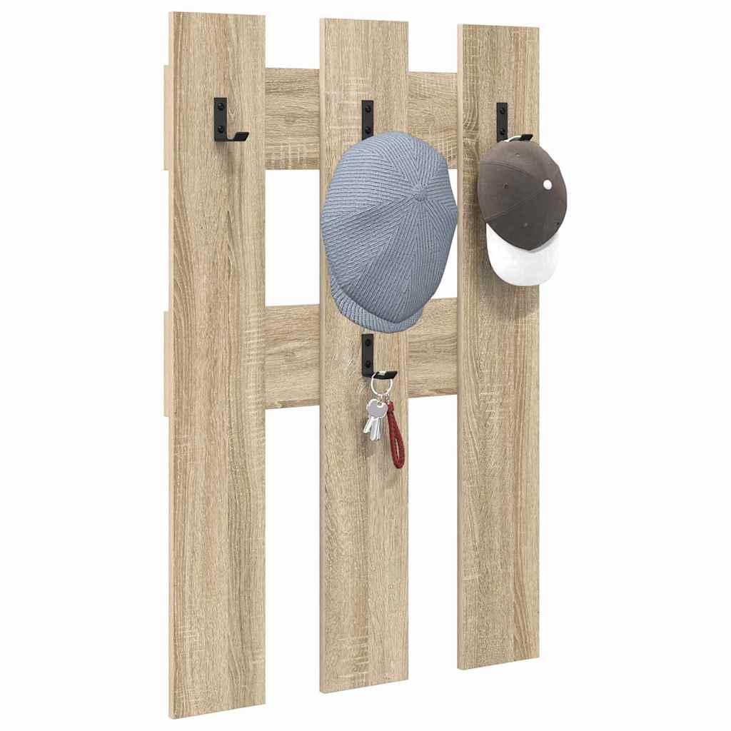 vidaXL Wandgemonteerde kapstok met opslag Sonoma eiken 65 x 3 x 100 cm