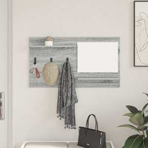 Nadwyčajna obešalnik za plašče Siva Sonoma 90 x 10 x 50 cm