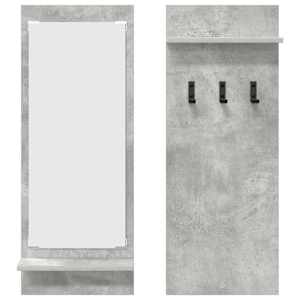 Nástěnný věšák na kabáty s policí Betonově šedá 70 x 10 x 90 cm - obrázek 5