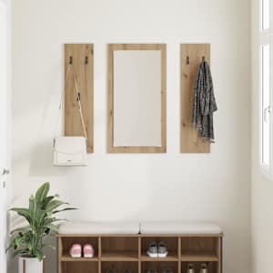Nástěnný věšák na kabáty Artisanový dub 96 x 1,5 x 90 cm - obrázek 4