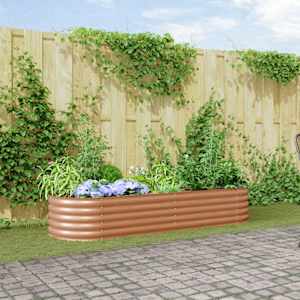 Dvignjena gredica Rjava 240 x 80 x 44 cm Jeklo