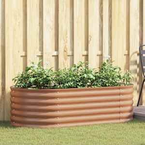 Dvignjena gredica Rjava 160 x 80 x 44 cm Jeklo