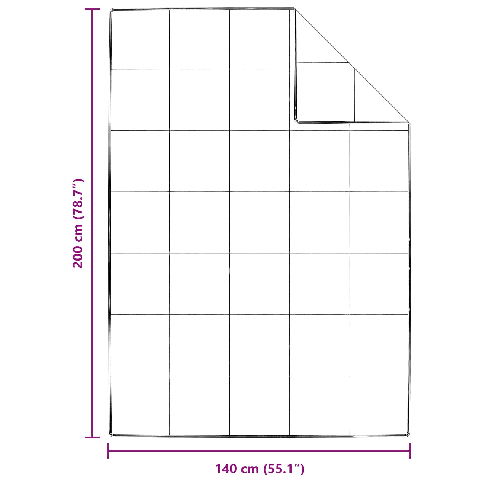 Dekbed met kussen 2 pcs Wit 140 x 200 cm Dons - Afbeelding 8