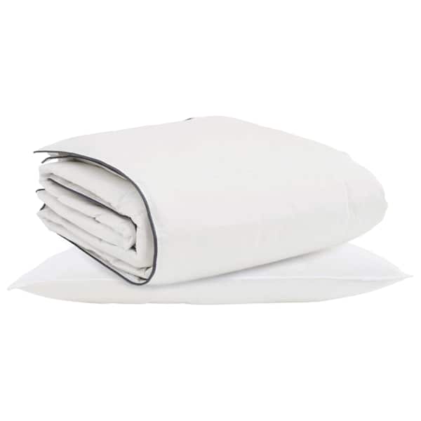 vidaXL Talve tek padjaga 2 tk Valge Down Feather