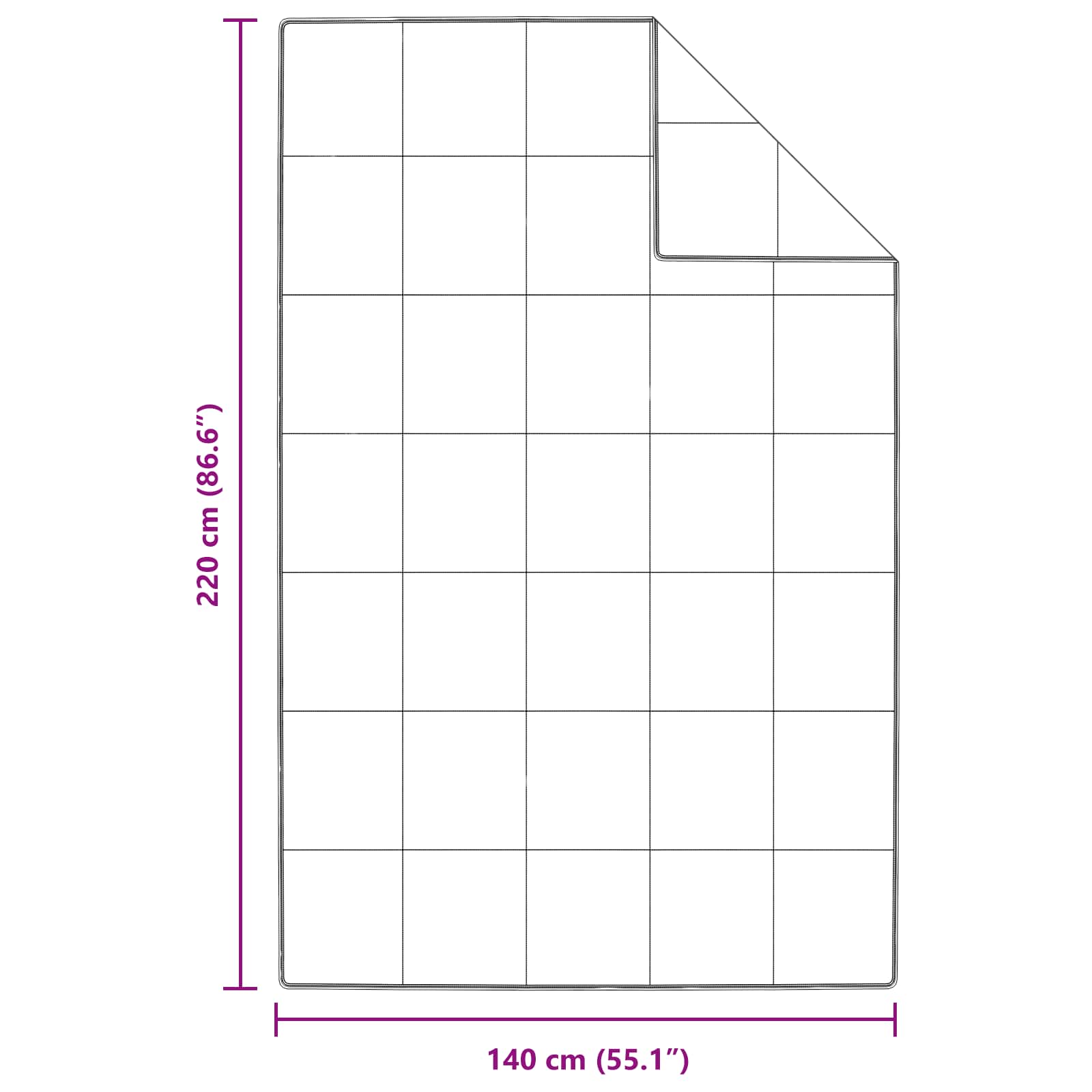 Dekbed met kussen 2 pcs Wit 140 x 220 cm Dons - Afbeelding 8