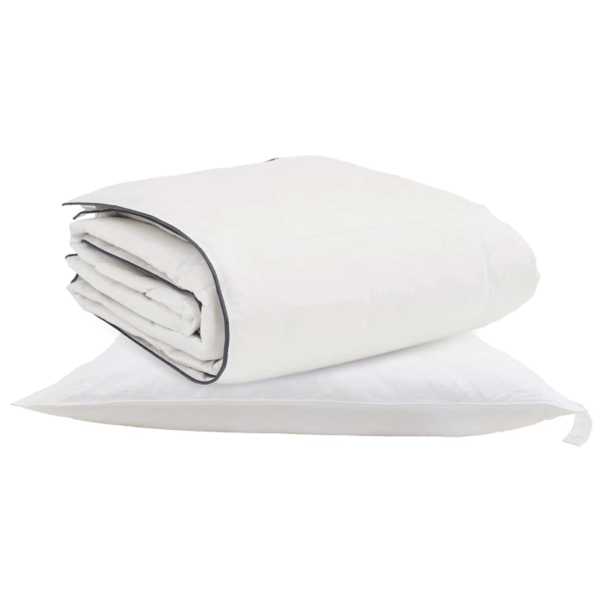 Vinter dyne med pude 2 stk. Hvid Dunfjer - Billede 2