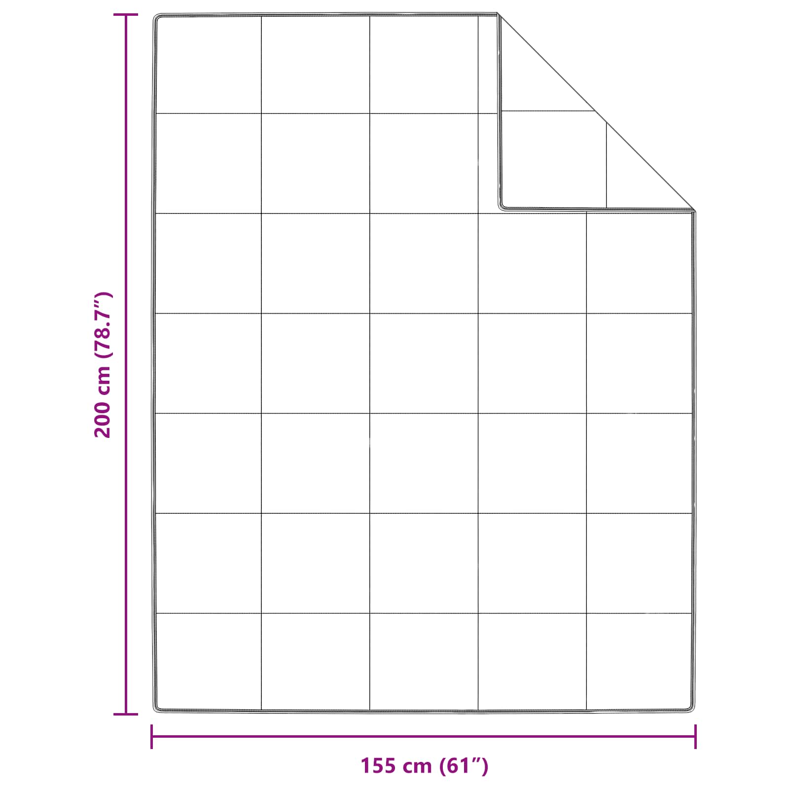 Dekbed met kussen 2 pcs Wit 155 x 200 cm Dons - Afbeelding 8