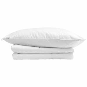 Letní přikrývka s polštářem 2 pcs Bílá Peří - obrázek 2