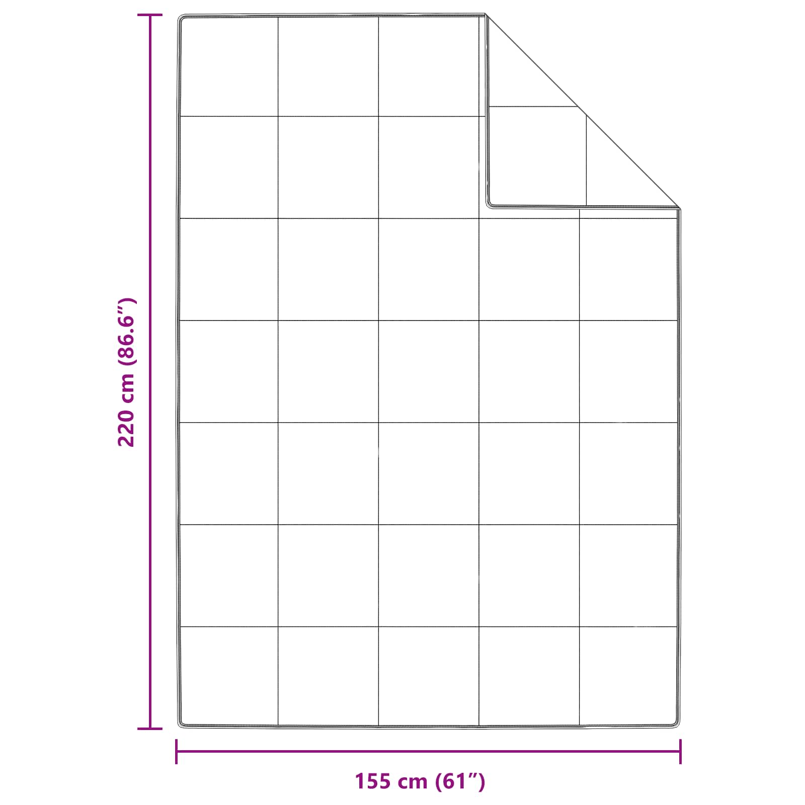 Dekbed met kussen 2 pcs Wit 155 x 220 cm Dons - Afbeelding 8
