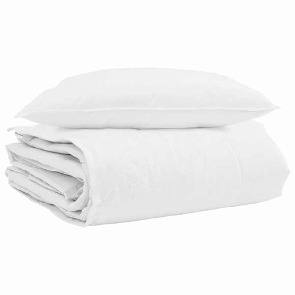vidaXL Talve tek padjaga 2 tk Valge Down Feather