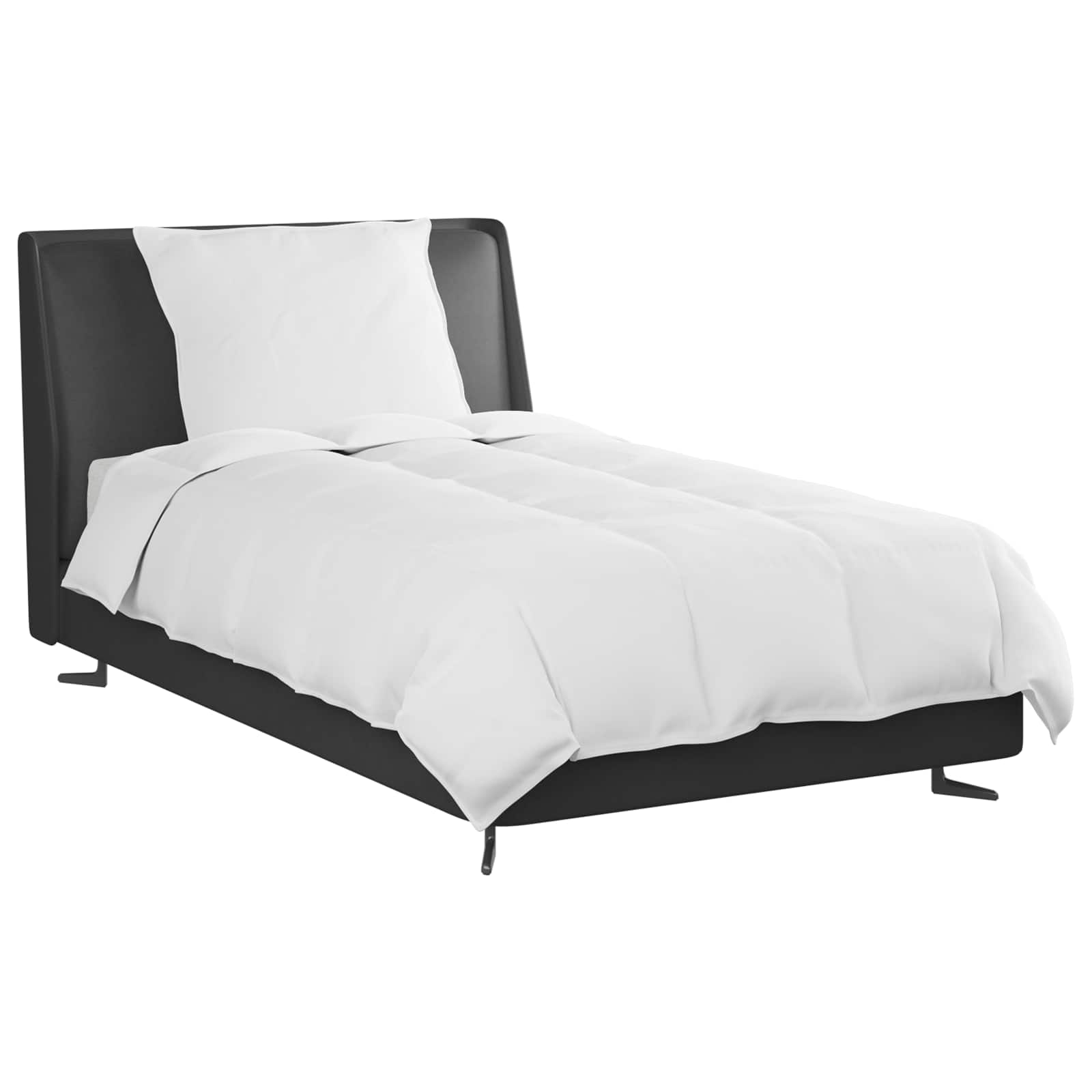 Dekbed met kussen 2 pcs Wit 155 x 220 cm Dons - Afbeelding 3