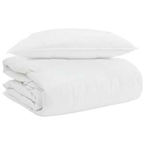 vidaXL 2-in-1 &Uuml;hepoolsed Tekk padjaga 2 tk Valge Down Feather