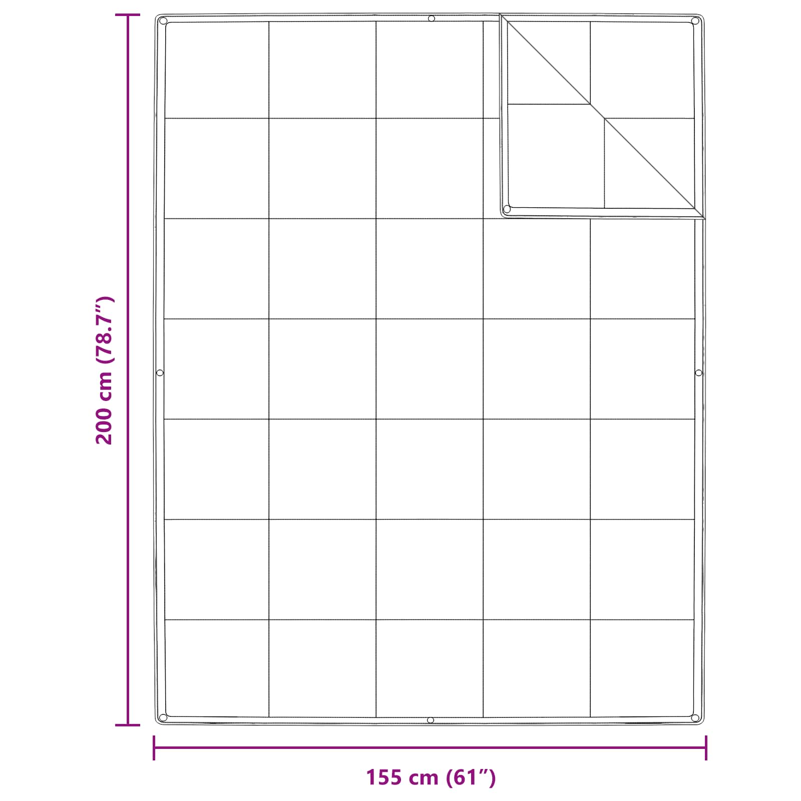 Dekbed met kussen 2 pcs Wit 155 x 200 cm Dons - Afbeelding 8