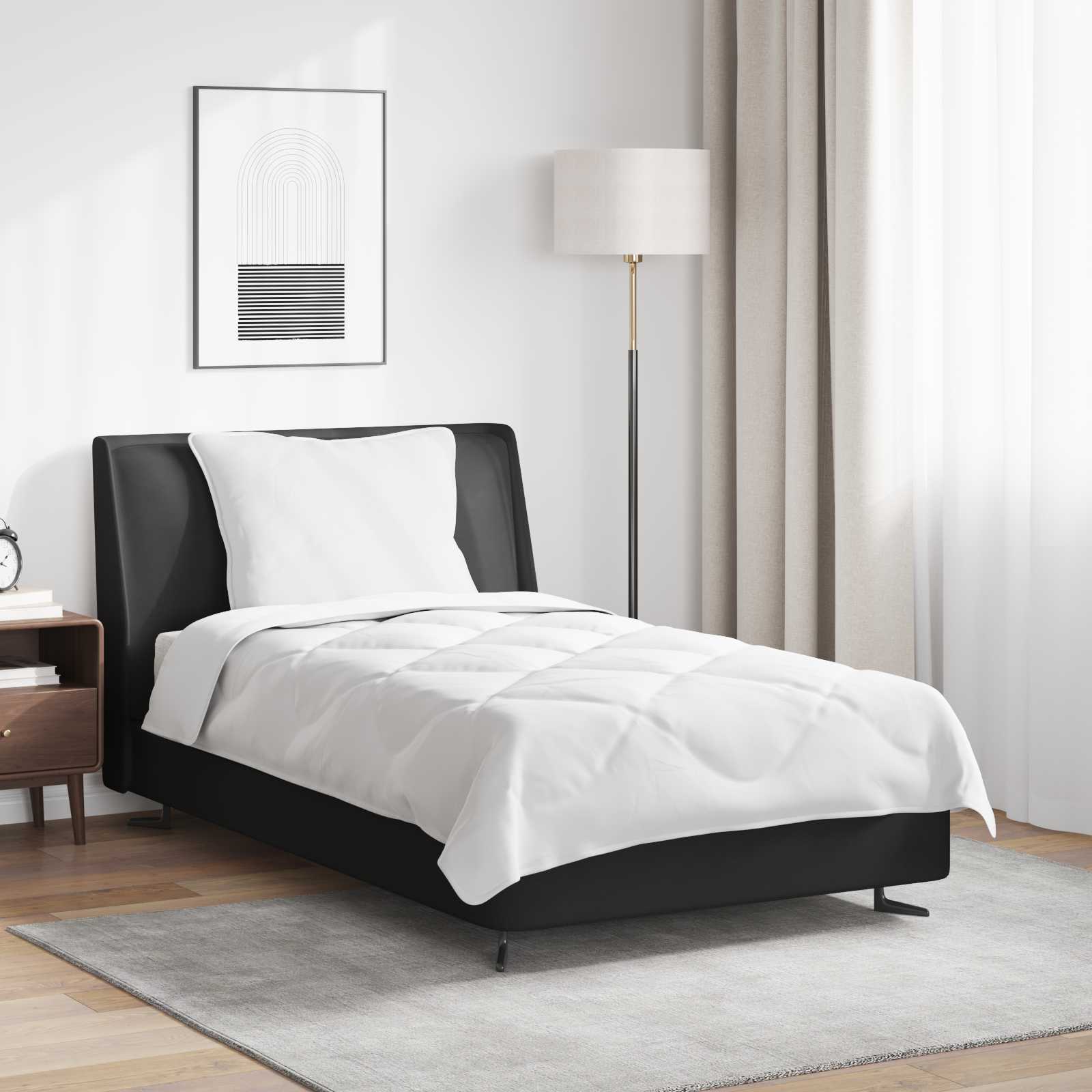 Kõikide aastaaegade sulepehme padjaga 2 pcs Valge Mikrofiiber