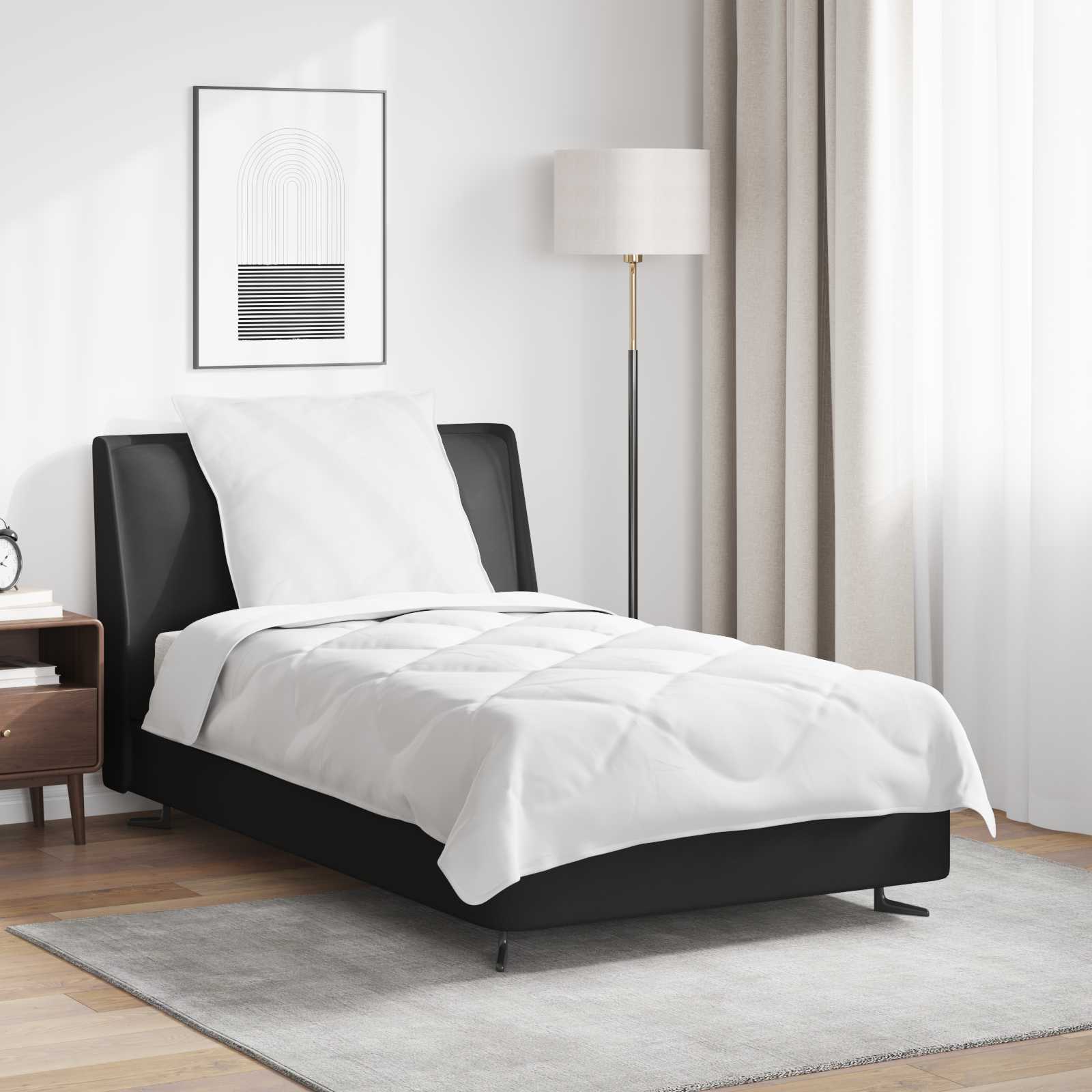 Thumbnail - vidaXL Ganzjahresbettdecke mit Kissen 2 pcs Weiß Mikrofaser