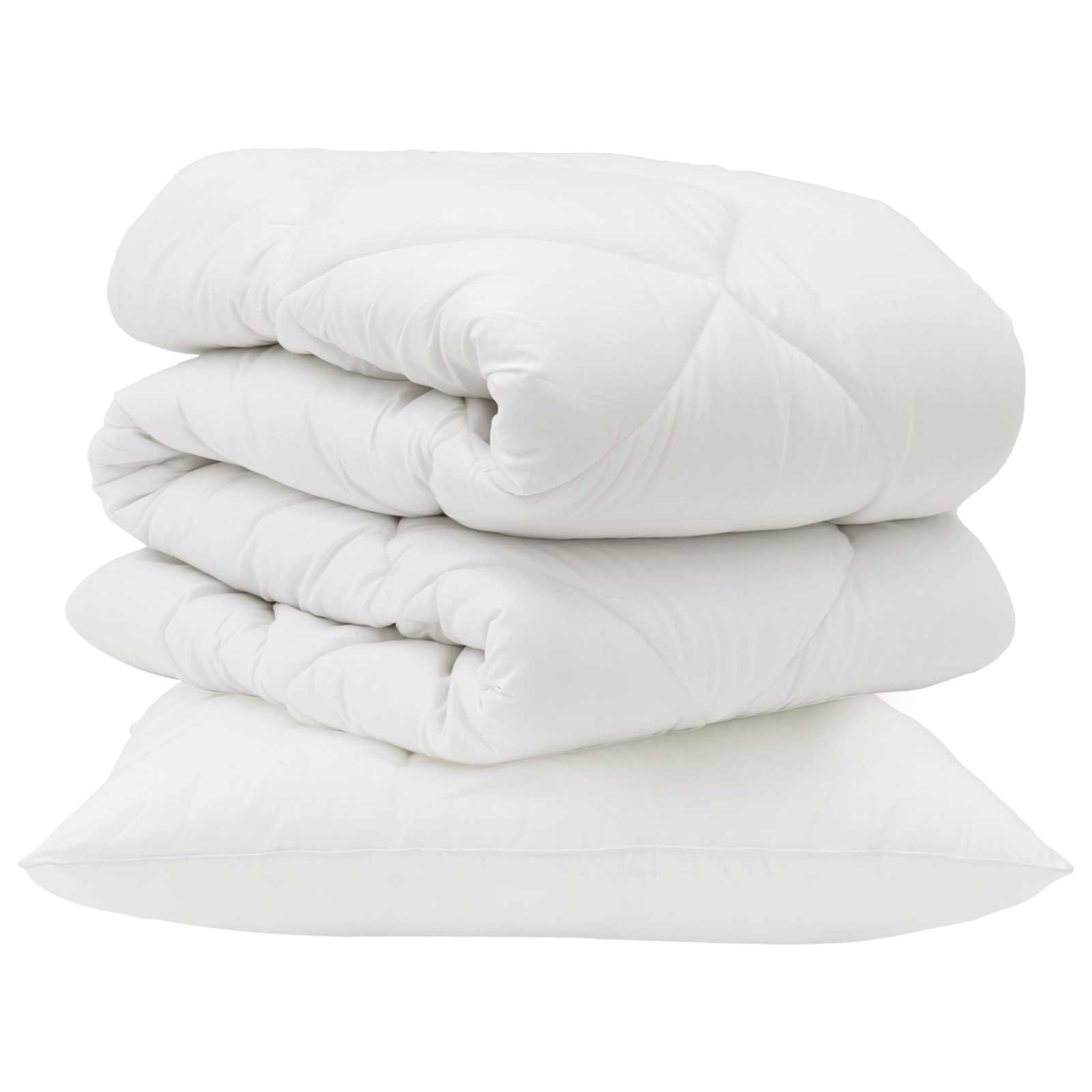 Thumbnail - vidaXL Bettdecke mit Kissen 2 pcs Weiß Mikrofaser