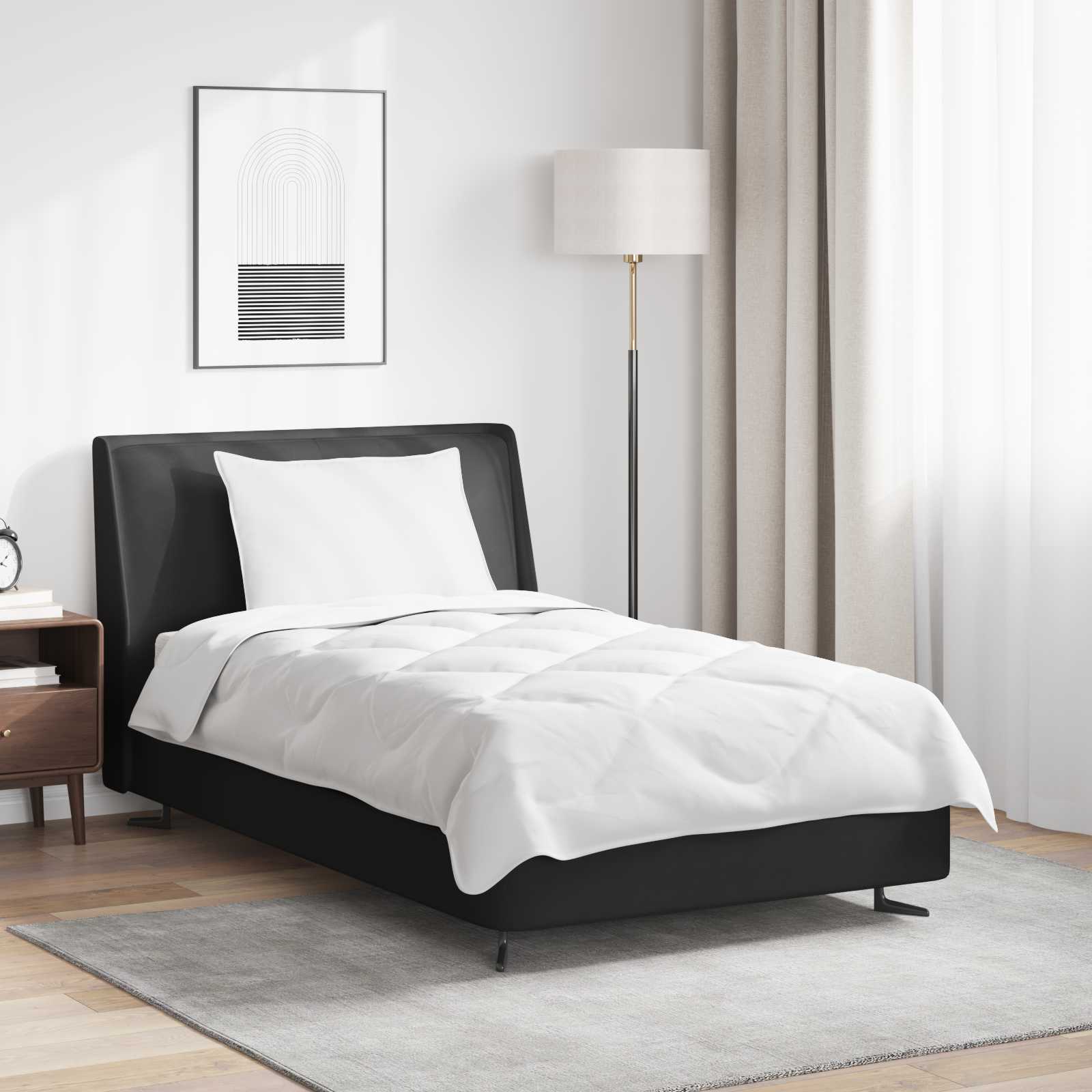 Thumbnail - vidaXL Bettdecke mit Kissen 2 pcs Weiß Mikrofaser