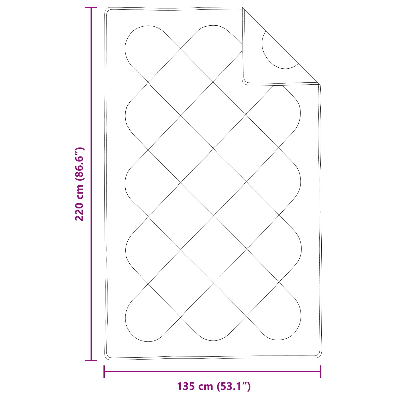 Dekbed met kussen 2 pcs Wit Microvezel image 8