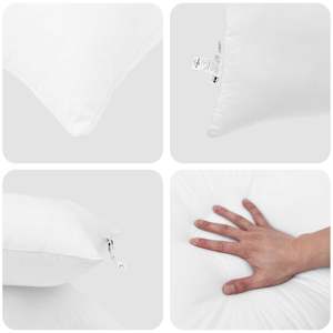 Sada přikrývek s polštářem 2 pcs Bílá Mikrovlákno - obrázek 7