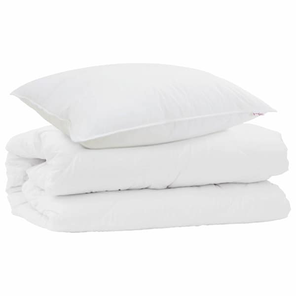 vidaXL Teki komplekt padjaga 2 tk Valge Mikrofiiber