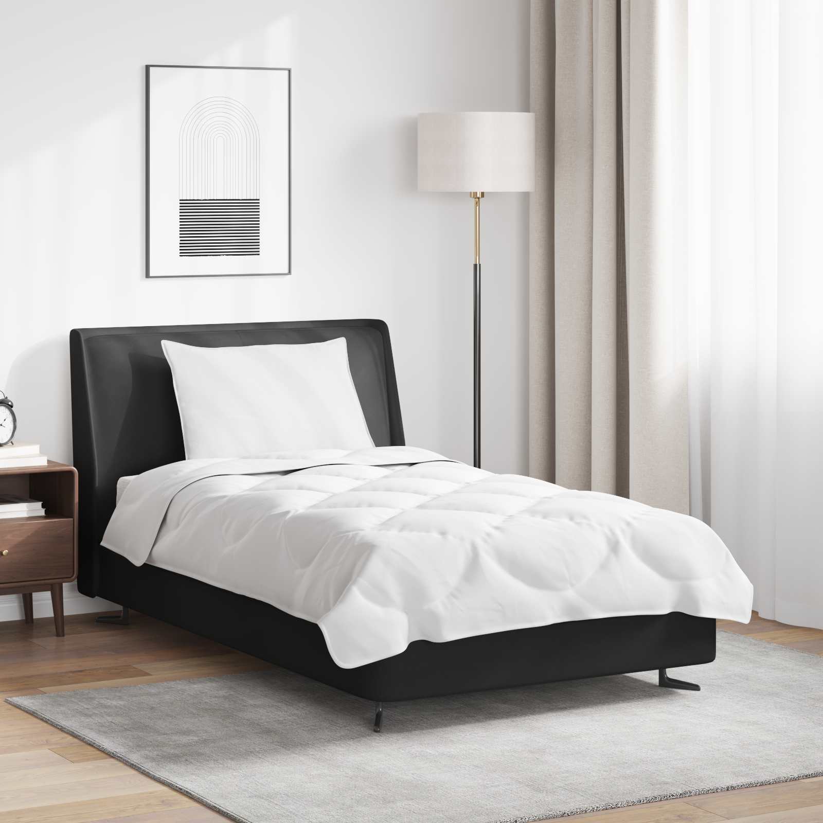 Teki komplekt padjaga 2 pcs Valge Mikrofiiber