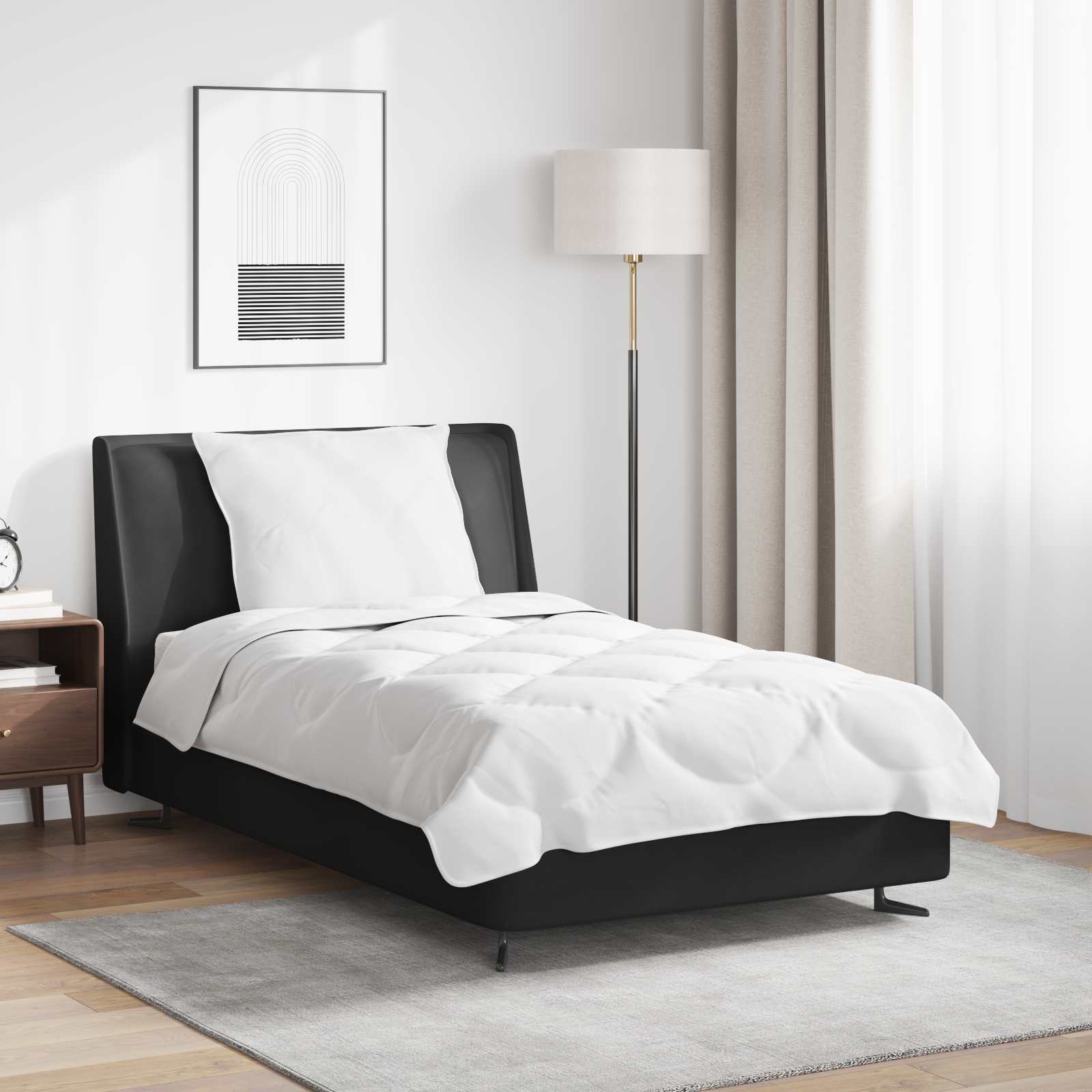 Dekbed Set met kussen 2 pcs Wit Microfibre image 1