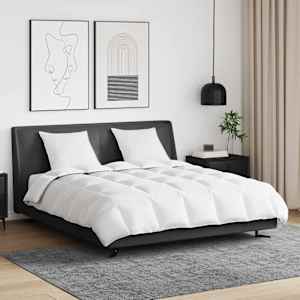 Zimska posteljnina z blazino 3 pcs Bela Perje