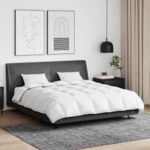 Zimska posteljnina z blazino 3 pcs Bela Perje