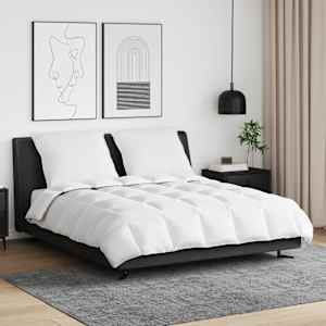 Zimska posteljnina z blazino 3 pcs Bela Perje