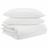 vidaXL Teki komplekt padjaga 3 tk Valge Down Feather