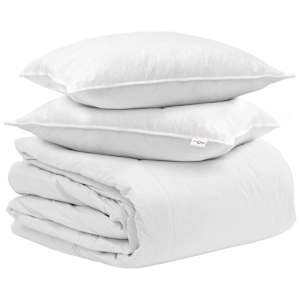 Sada přikrývek s polštářem 3 pcs Bílá Peří - obrázek 2